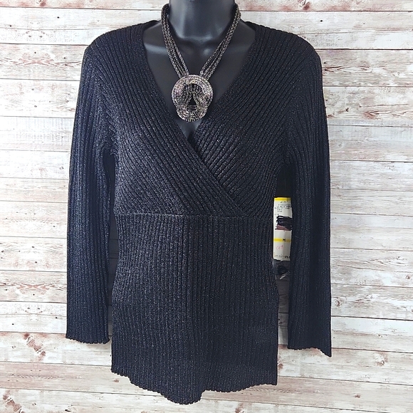 NineWest Sweaters - NWT, Nine West, Women's black ribbed sweater. Sz M